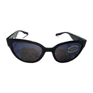 Costa Del Mar SALINA Polarized Sunglasses Black Blue Mirror Glass 580G  No Case